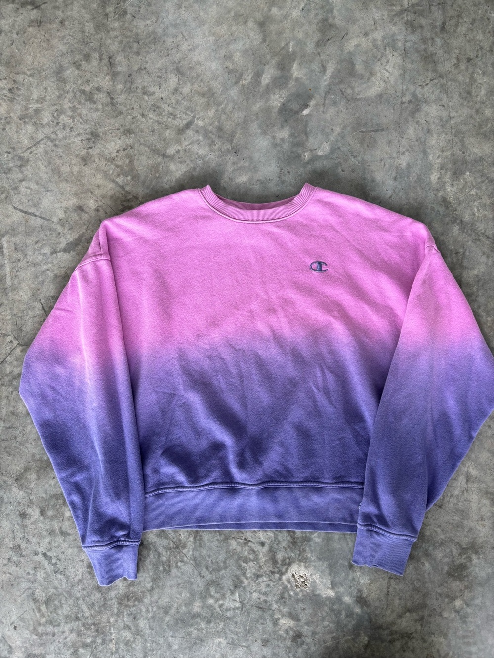 Champion‎ Pink to Lavender Ombre Crewneck Sweatshirt